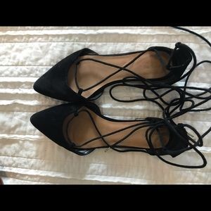 Lace up flats
